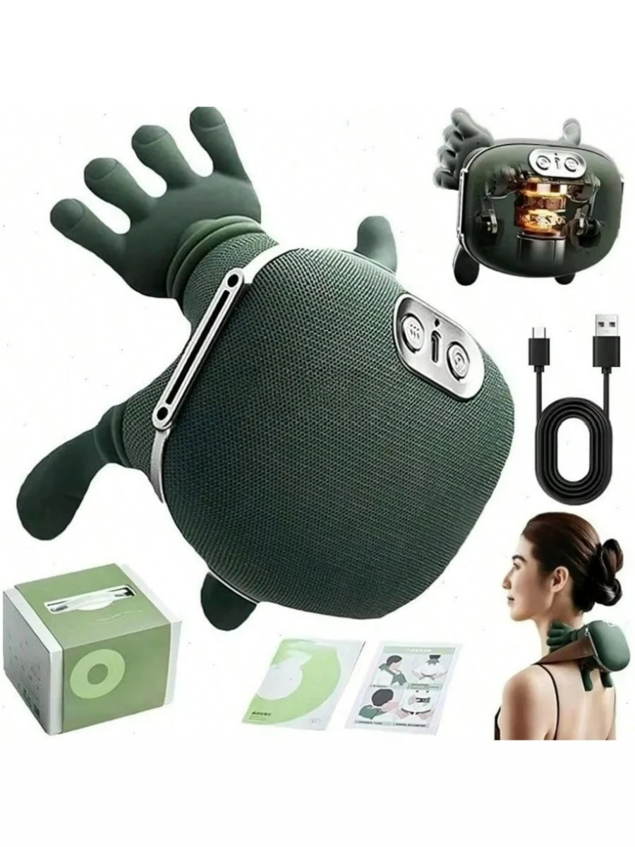 4D Shiatsu Neck And Shoulder Massager With Heat Wireless Deep Tissue
