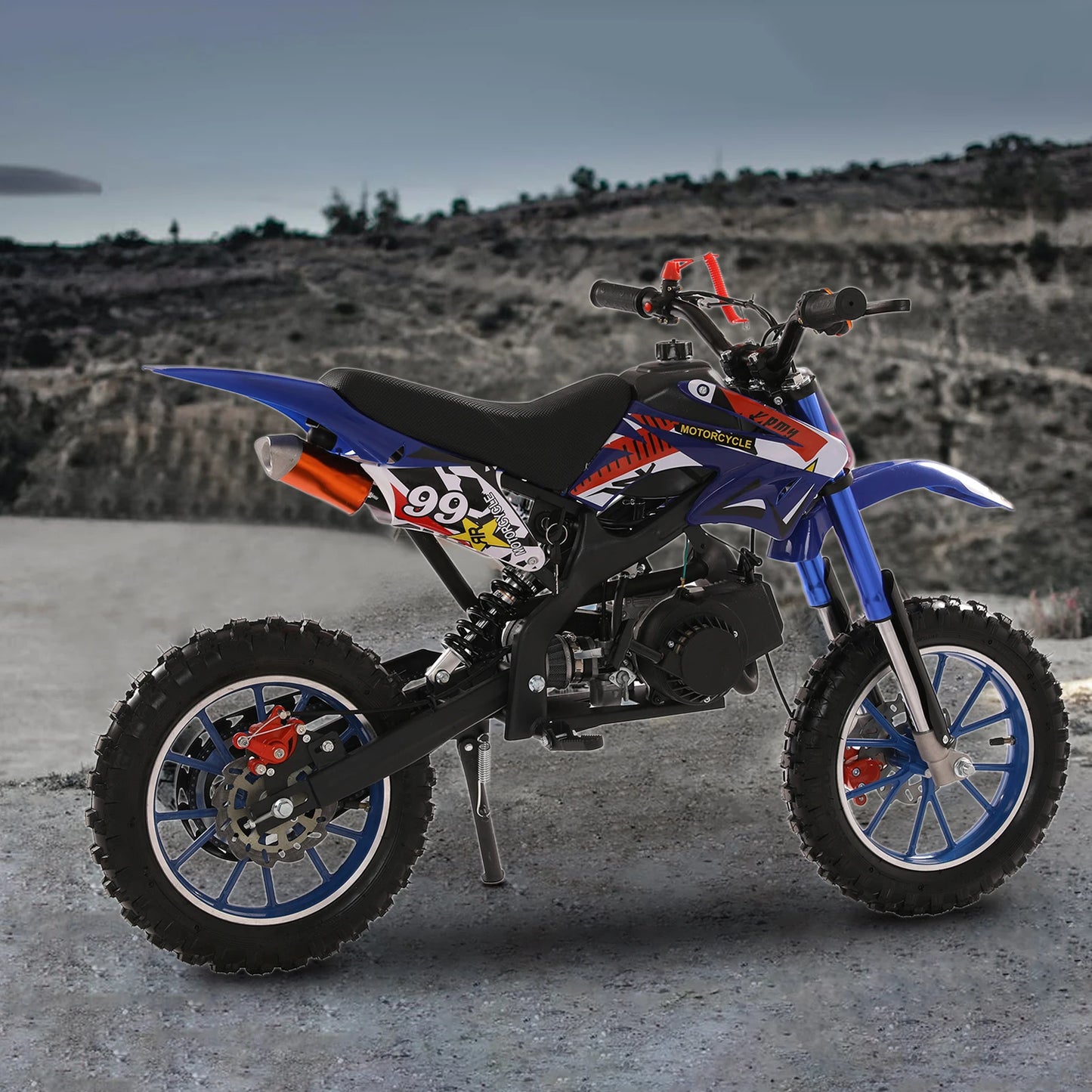 49cc 2 Stroke Dirt Bike Motocross Off Road Mini Motorcycle With Disc Brakes