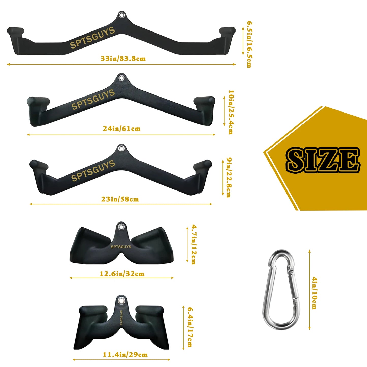 MARSAFIT Lat Pulldown Bar For Cable Pulley System Back Tricep