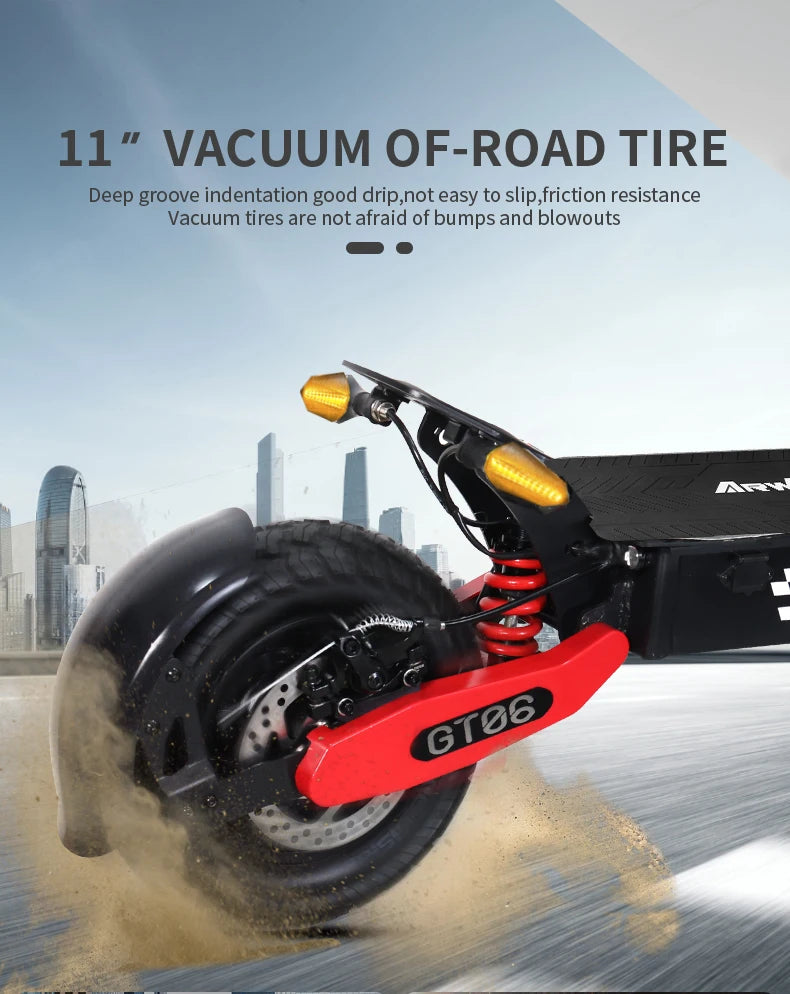 Arwibon GT06 1200W Foldable E Scooter For Adults Off Road