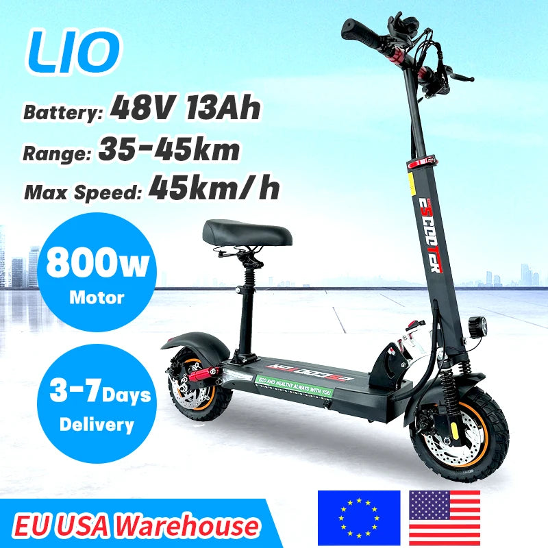 Emanba 800W Electric Scooter 48V Folding Long Range Adults