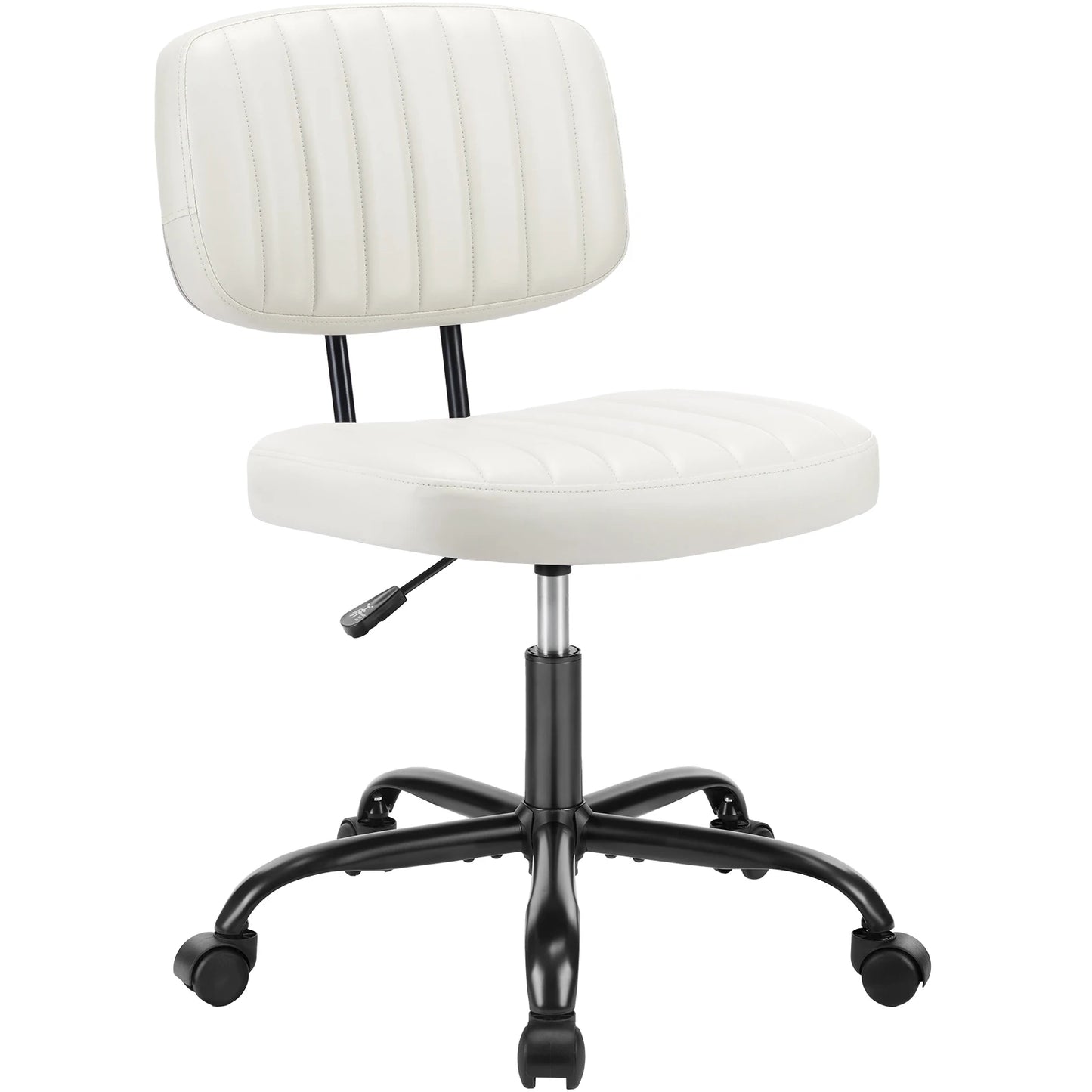 JHK Armless Office Chair Lumbar Support And 360 Degree Swivel