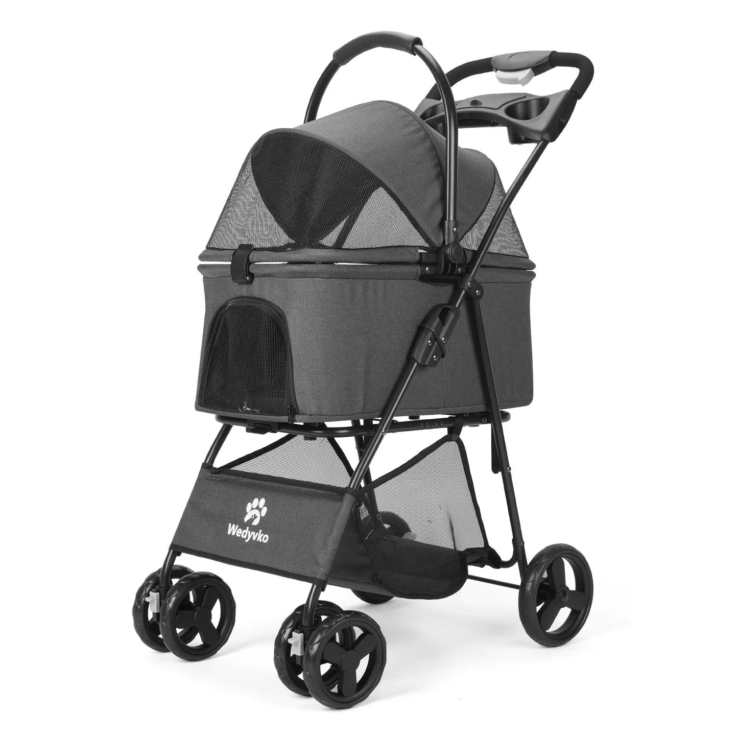 3in1 Pet Stroller With Removable Carrier For Dogs And Cats
