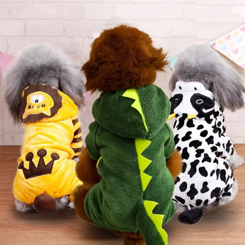 Soft Fleece Dog Jumpsuit For Small Dogs And Puppies