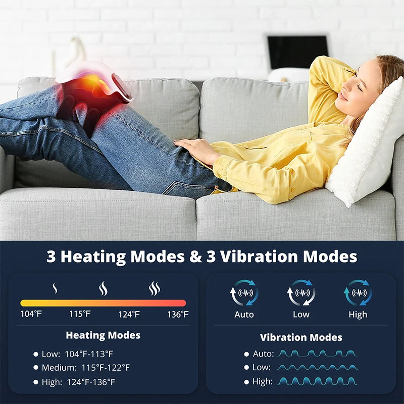 Medcursor Electric Heating Knee Massager Wireless Heated Pad With Vibration