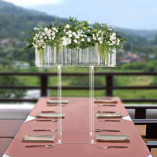 Bymaocar Crystal Flower Stand for Wedding Centerpieces and Displays