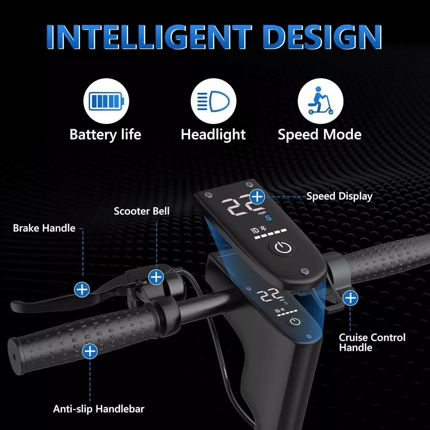 AOVOPRO ESMAX 500W Electric Scooter Unisex Foldable 40 to 60km