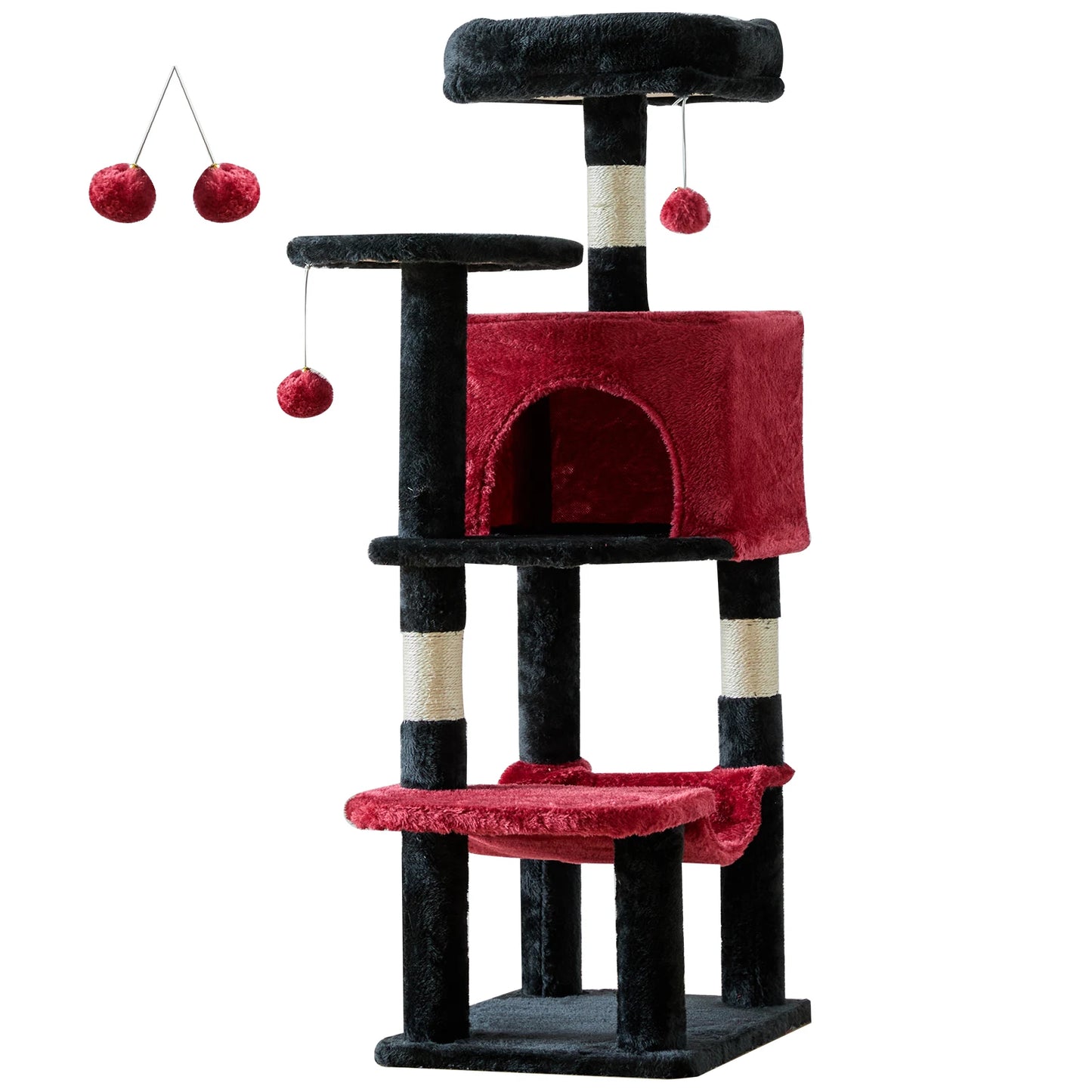 JHK Multi Cat Tree With Sisal Posts For Indoor Cats