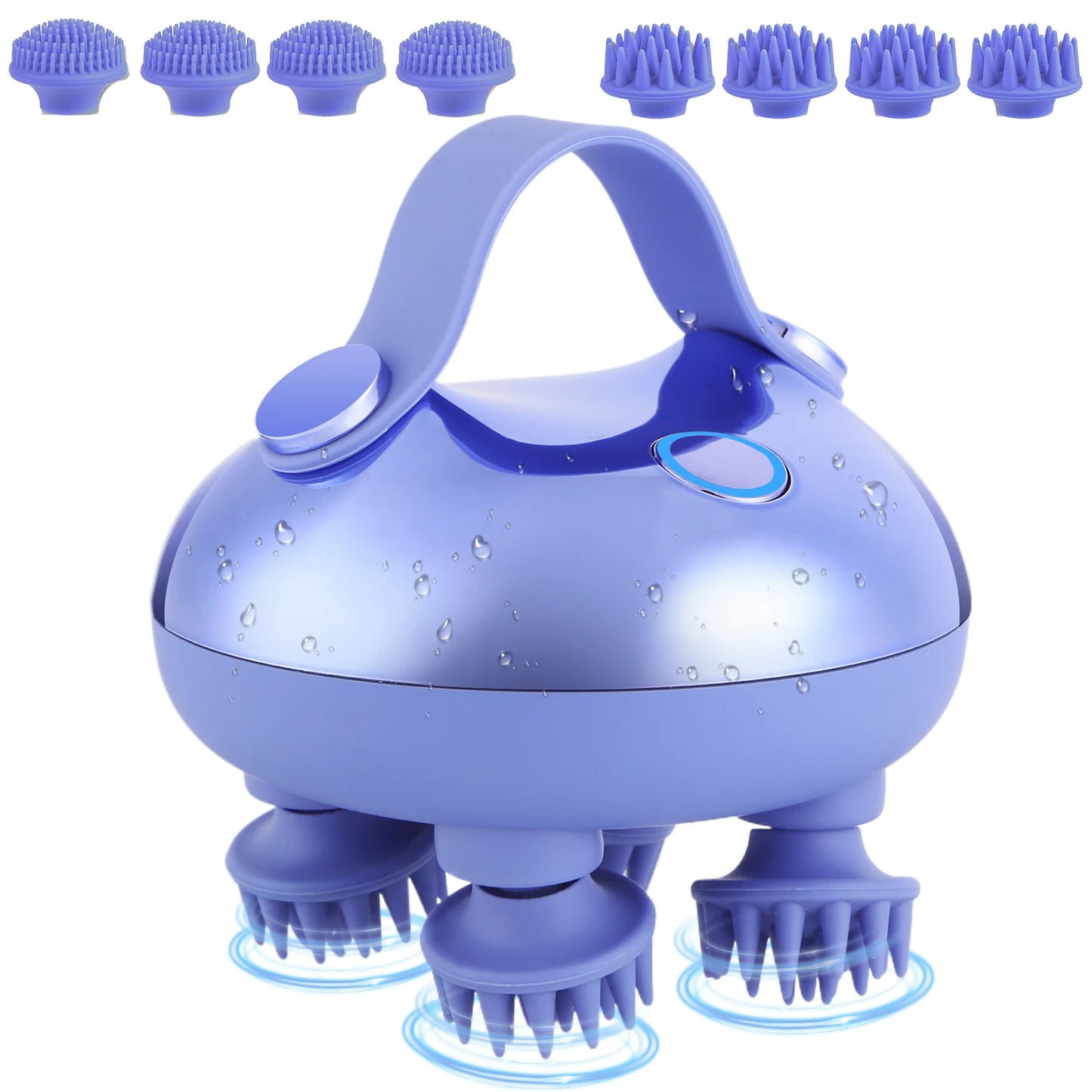 APWIKOGER Electric Scalp Massager With 8 Silicone Heads 3 Modes