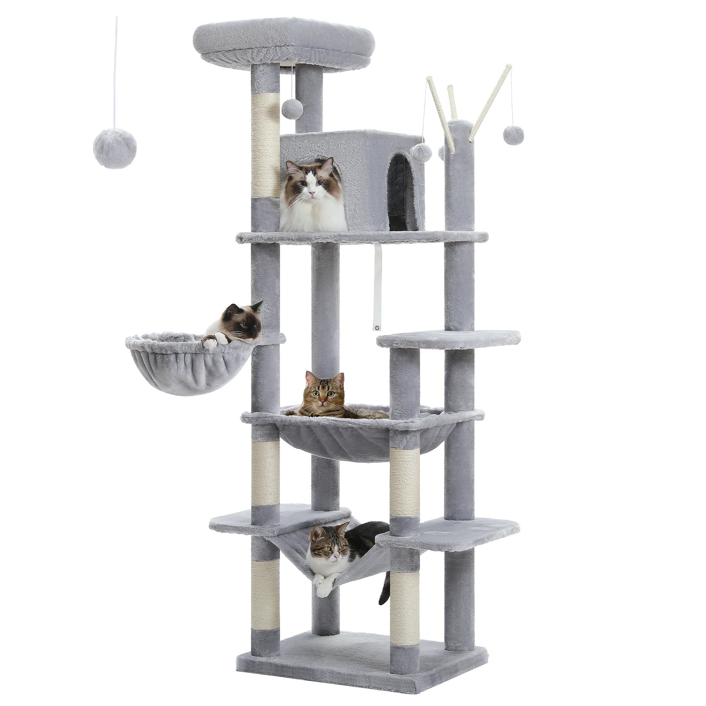 PAWZ Road Multi-Level Cat Tree Tower for Indoor Cats