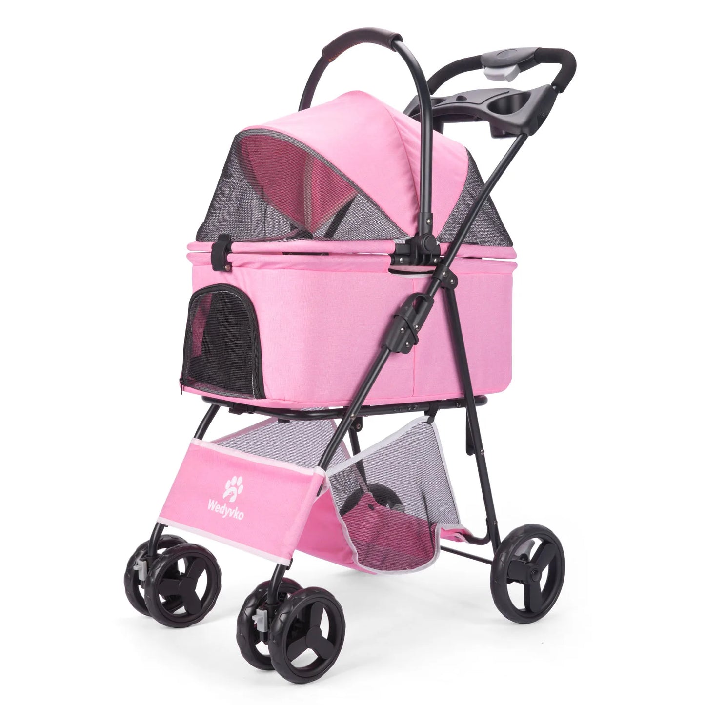 3in1 Pet Stroller With Removable Carrier For Dogs And Cats