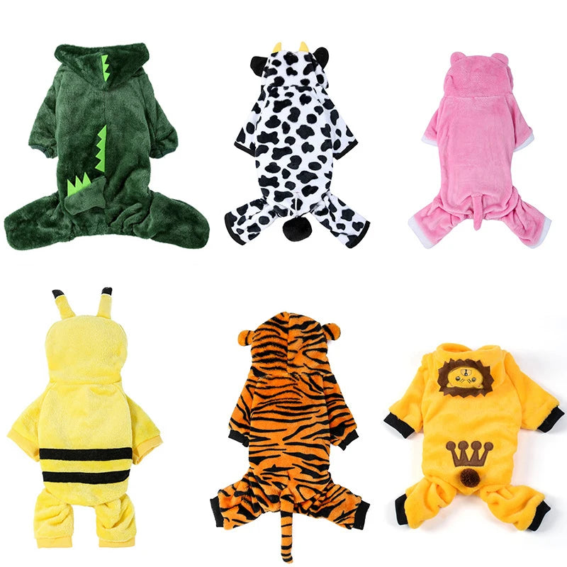 Soft Fleece Dog Jumpsuit For Small Dogs And Puppies