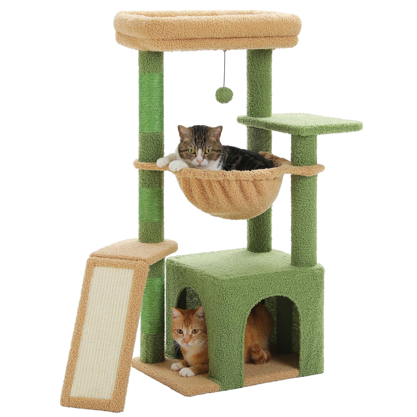 PEQULTI CN Cat Tree Tower With Natural Indoor Sisal Scratching Post And Condo