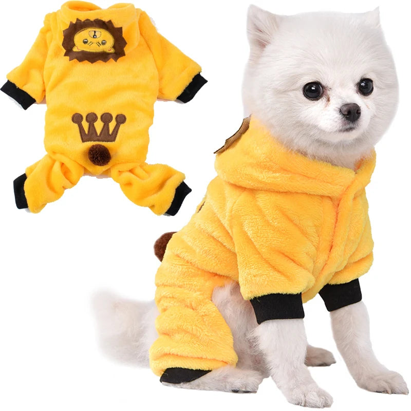 Soft Fleece Dog Jumpsuit For Small Dogs And Puppies