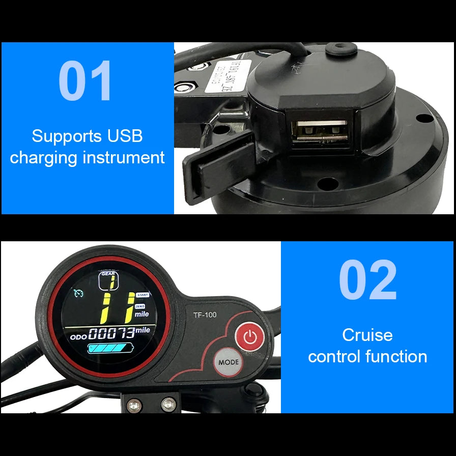 Emanba 800W Electric Scooter 48V Folding Long Range Adults