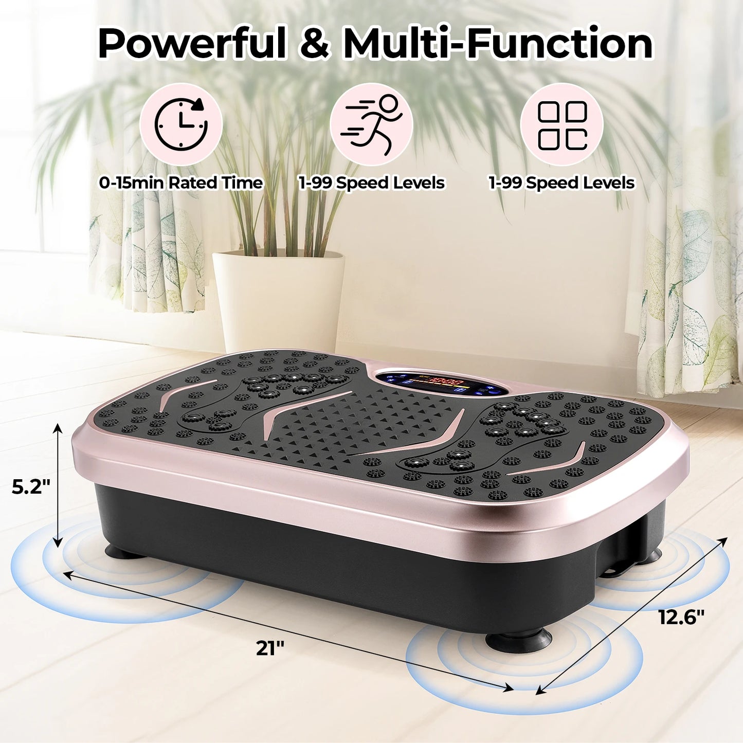 Homfa Vibration Plate Exercise Machine Whole Body Workout