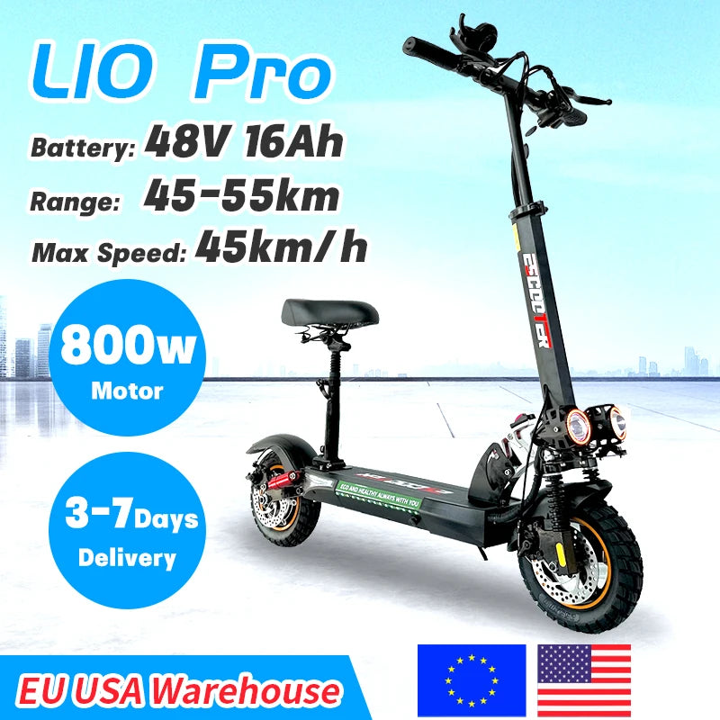 Emanba 800W Electric Scooter 48V Folding Long Range Adults