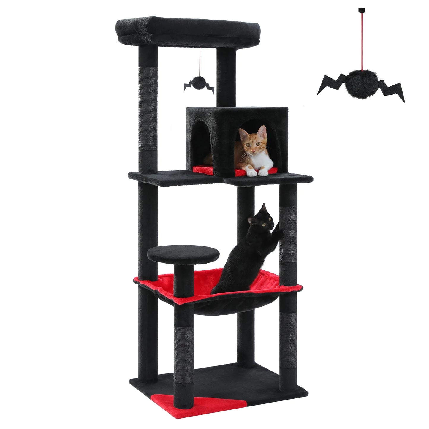 PAWZ Road Cat Tree Indoor Five Level Tower With Hammock