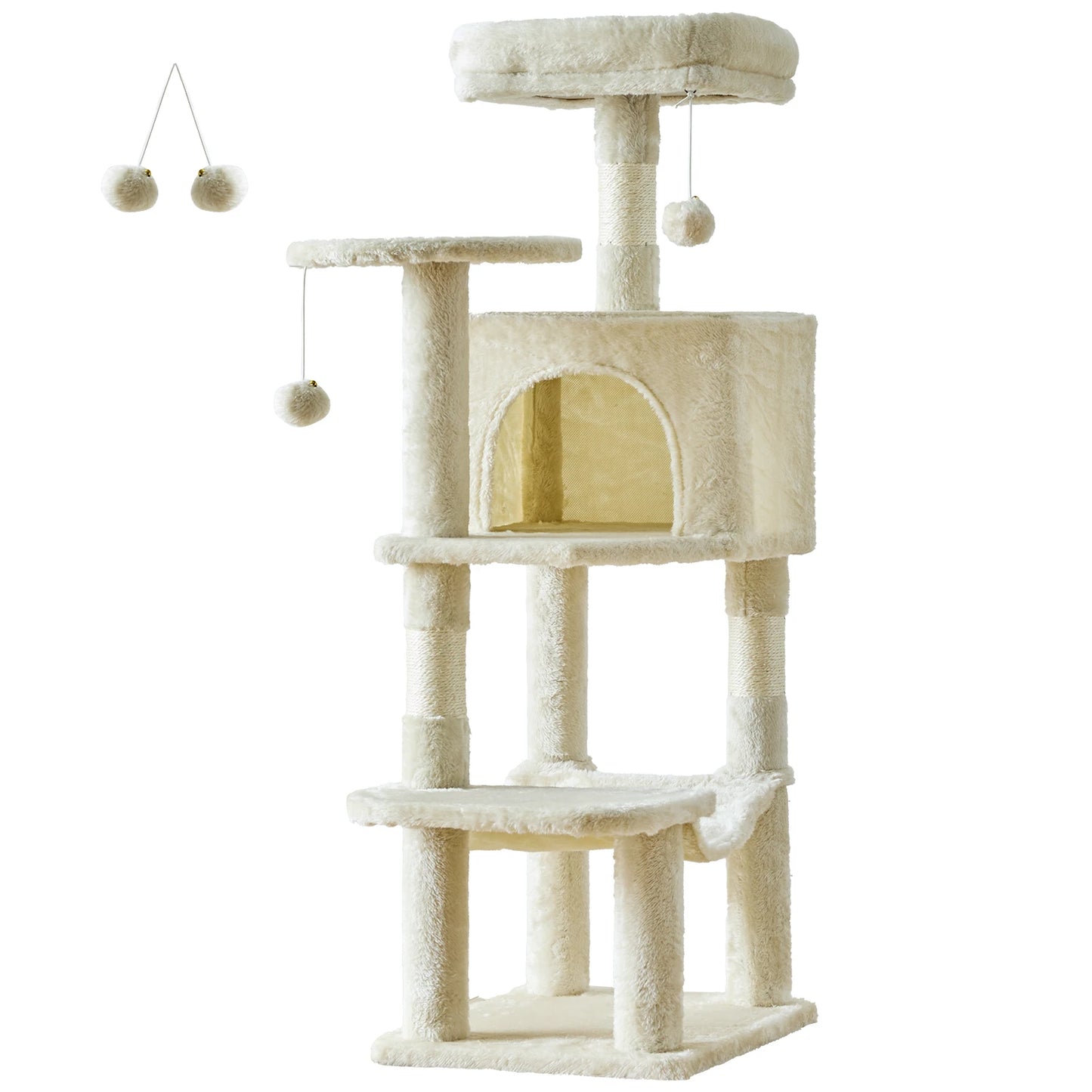 JHK Multi Cat Tree With Sisal Posts For Indoor Cats