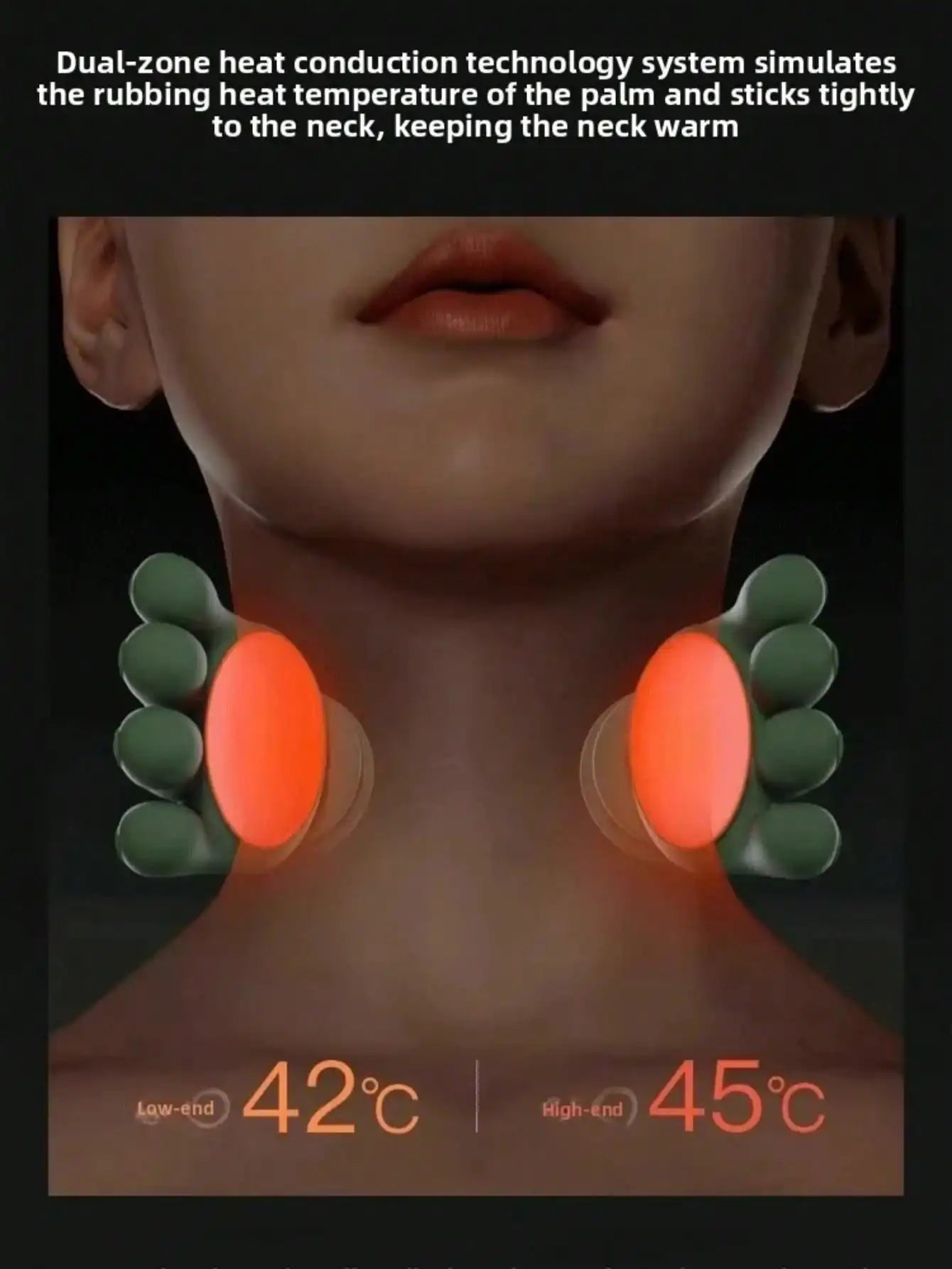 4D Shiatsu Neck And Shoulder Massager With Heat Wireless Deep Tissue
