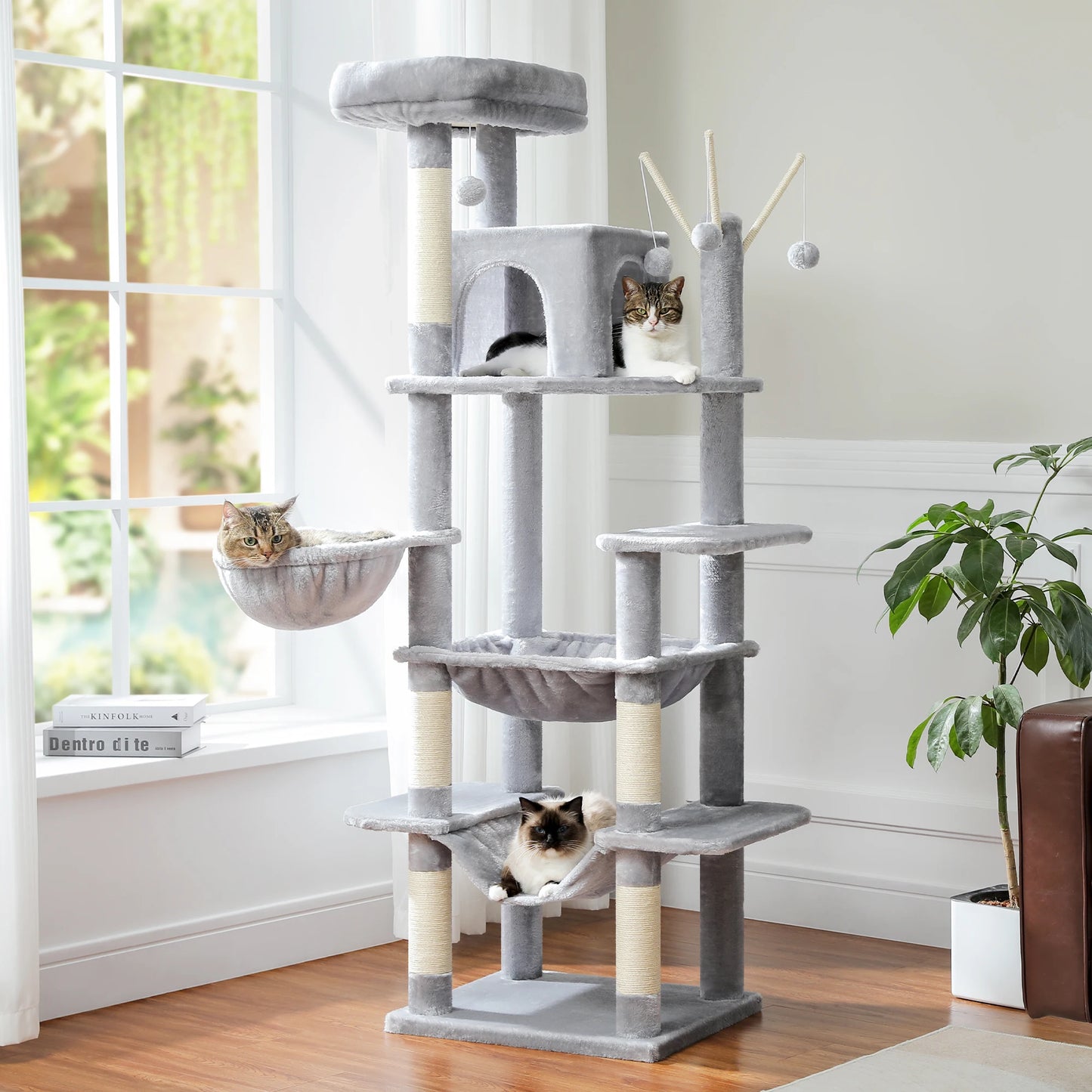 PAWZ Road Multi-Level Cat Tree Tower for Indoor Cats