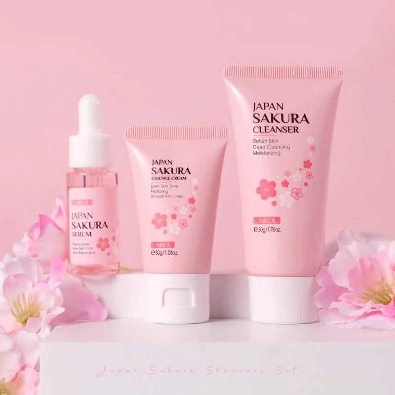 LAIKOU Sakura Skincare Set Moisturizing Anti Aging Kit