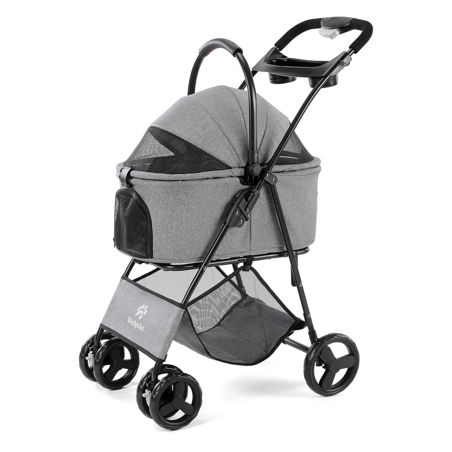 3in1 Pet Stroller With Removable Carrier For Dogs And Cats