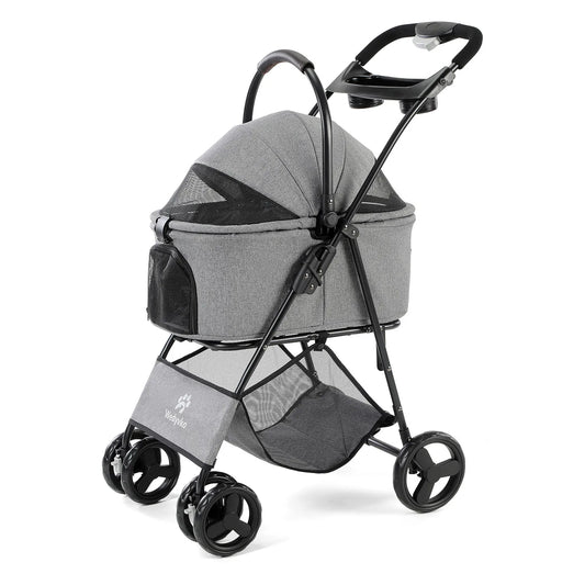 3in1 Pet Stroller With Removable Carrier For Dogs And Cats
