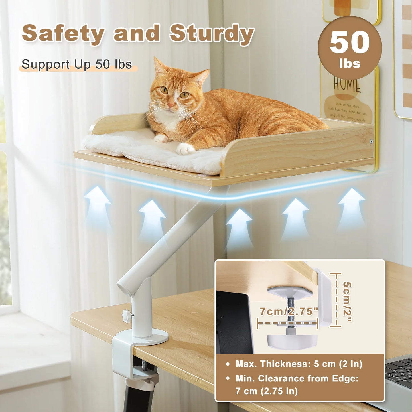 PAWZ Road Cat Desk Bed 360 Degree Rotatable Stand For Indoor Cats