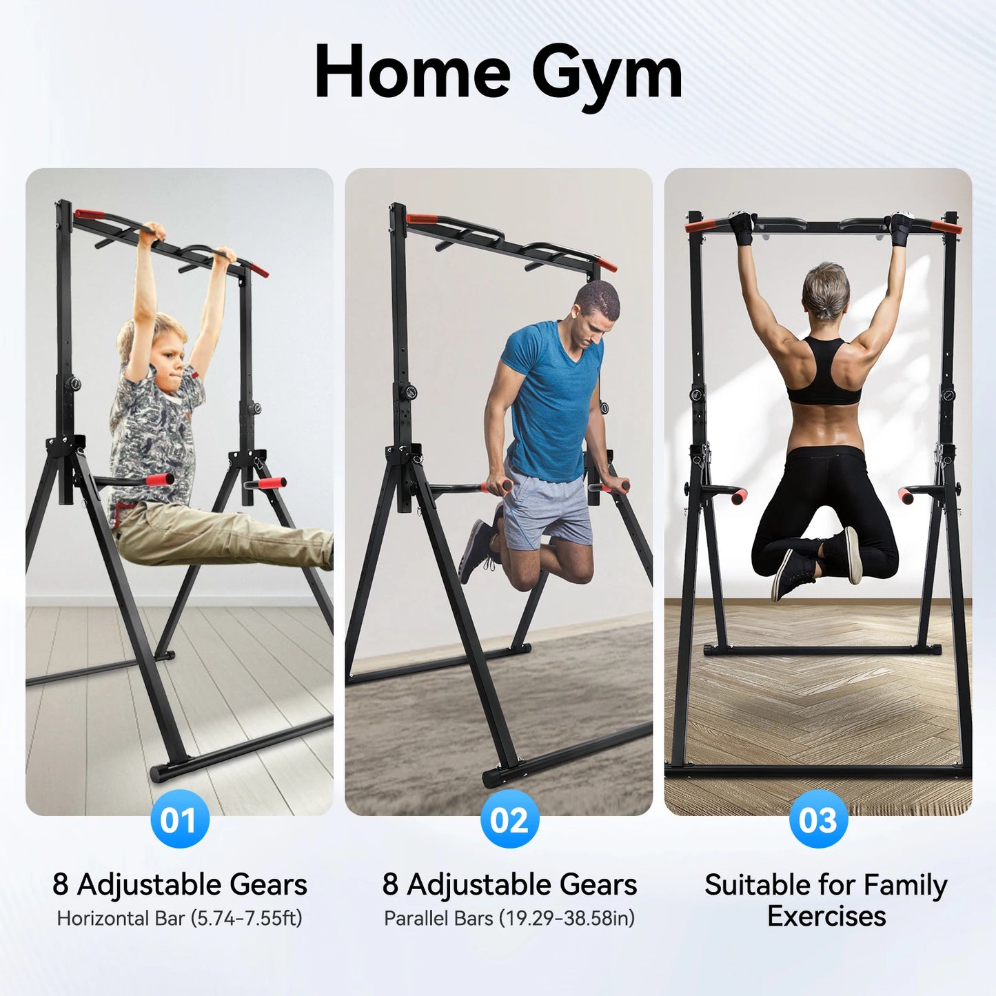 Adjustable Foldable Pull Up Bar For Home Gym 200 Kg