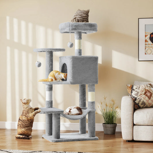 JHK Multi Cat Tree With Sisal Posts For Indoor Cats